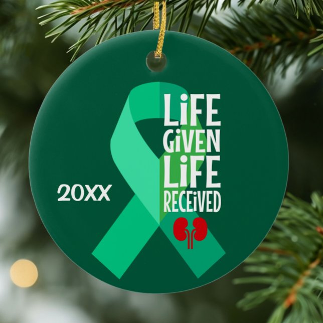 Life Given Life Received Kidney Transplant  Ceramic Tree Decoration (Creator Uploaded)