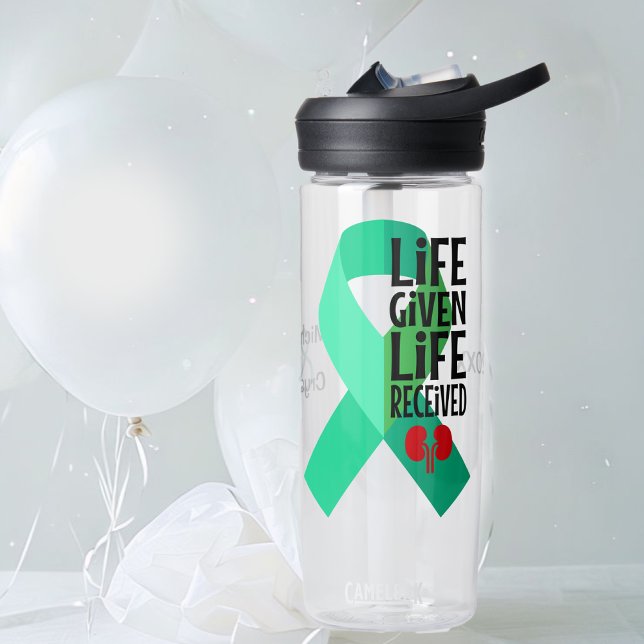 Life Given Life Received Kidney Transplant  Water Bottle (Creator Uploaded)