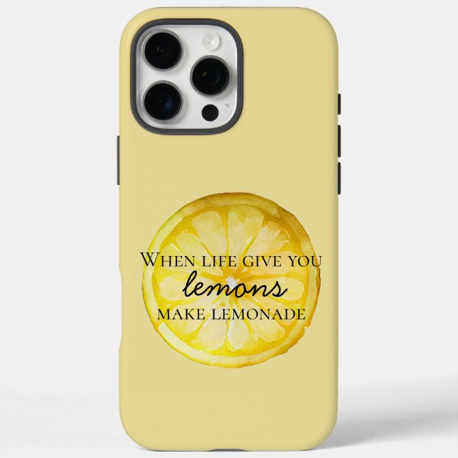 Life Gives You Lemons Quote Case-Mate iPhone Case (Back)