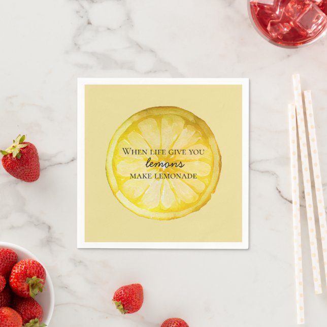 Life Gives You Lemons Quote Napkin (Insitu)