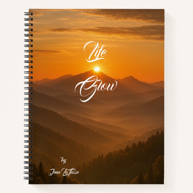 Life glow for the writer and note taker  notebook (Front)