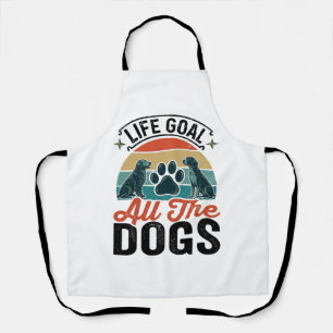 Life Goal All The Dogs Vintage Dog Lover Design_1 Apron