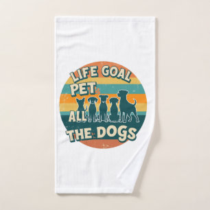 Life Goal Pet All The Dogs Copy Hand Towel