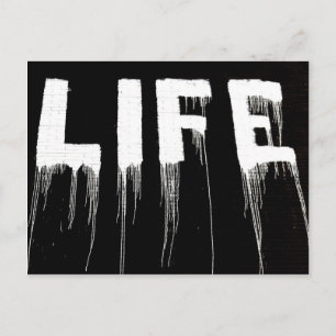 Life Graffiti Drips Postcard