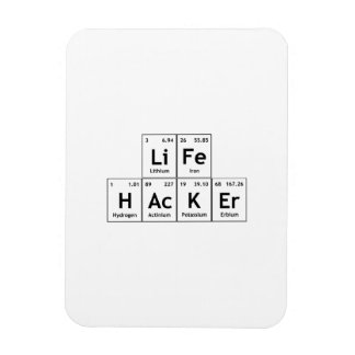 LiFe HAcKEr Chemistry Elements Periodic Table Word Magnet