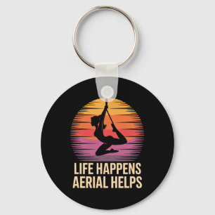 Life Happens Aerial Helps Yoga Hoop Lyra Silks Aer Key Ring