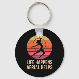 Life Happens Aerial Helps Yoga Hoop Lyra Silks Aer Key Ring