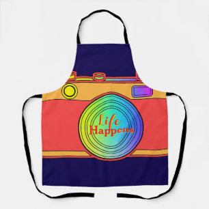 Life Happens Camera Image    Apron