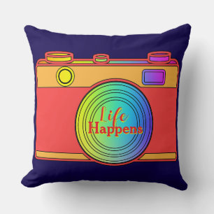 Life Happens Camera Image Cushion