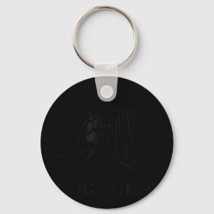 Life happens dogs help dog lover key ring