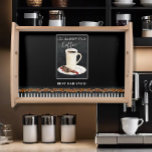 Life Happens Over Coffee Best Dad Ever Decor Serving Tray<br><div class="desc">A wonderful personalised birthday, Christmas or Father's Day gift for the "Best Dad Ever!" Beautifully brands your Dad's coffee bar and tells everyone how much he is loved. Modern chalkboard style watercolor painted, artwork design created by internationally licensed artist and product designer, Audrey Jeanne Roberts. A simple, minimalist white pottery...</div>
