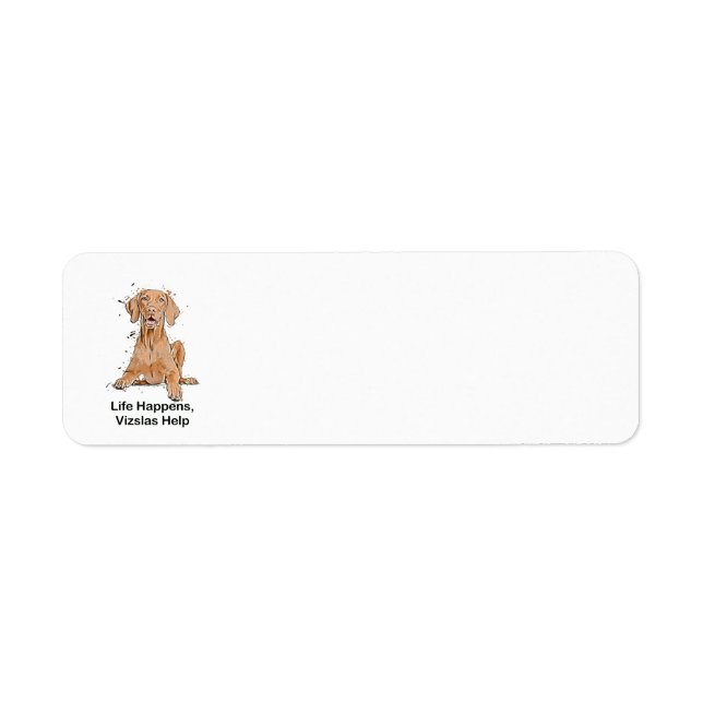 Life Happens Vizslas Help Cartoon (Front)