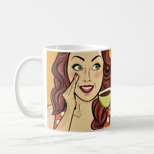 "Life happens when you're quilting." 11 oz mug     (Left)