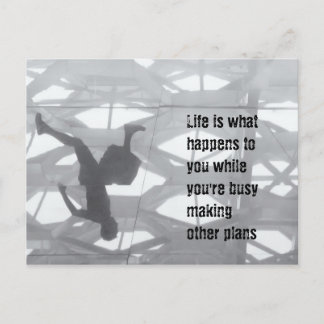 Life happens while you're making plans postcard