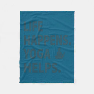 Life Happens Yoga Helps Fleece Blanket