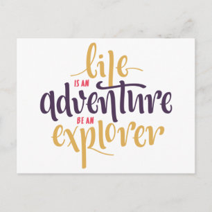 Life Happiness, Success, Attitude,  Motivational Postcard