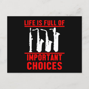 Life Important Choices Marching Band Musical Gift Postcard