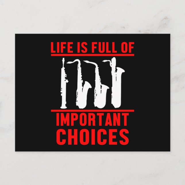 Life Important Choices Marching Band Musical Gift Postcard (Front)