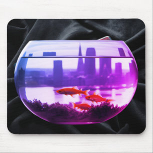 Life In a Fish Bowl Laptop Desktop Tablet Computer Mouse Mat