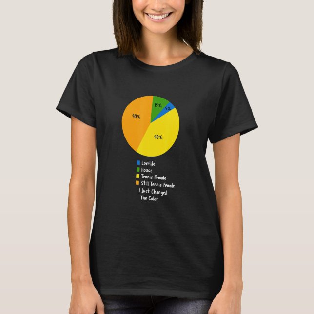 Life In A Pie Chart Tennis For Men T-Shirt (Front)