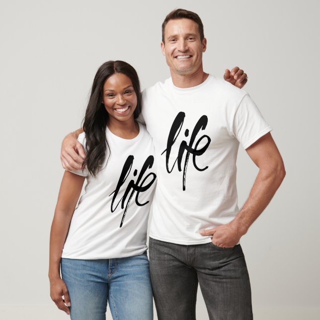 Life in Brushed Black T-Shirt (Unisex)