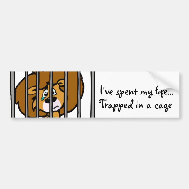 Life in Cage Bumper Sticker (Front)