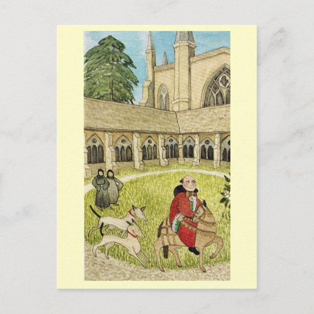 Life in Merry England, Canterbury cathedral cloist Postcard (Front)