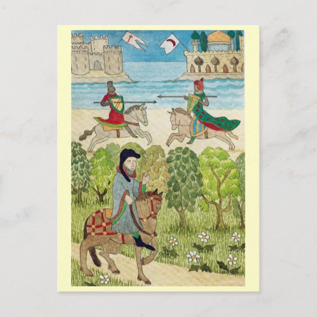 Life in Merry England, Scene from Mediaeval life Holiday Postcard (Front)