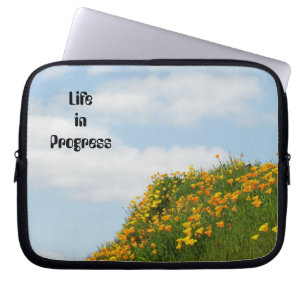 Life in Progress computer Laptop bag Poppies
