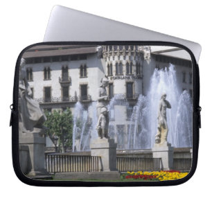 Life in Spain the beautiful Plaza Cataluna with Laptop Sleeve