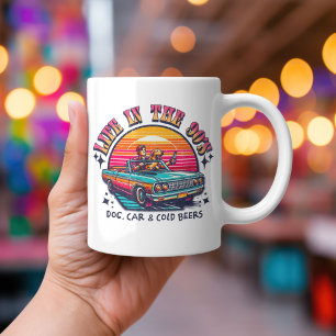Life in the 90's - Dog, Car and Cold Beers Mug