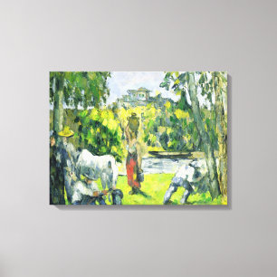 Life in the Fields, c.1875 (oil on canvas) Canvas Print