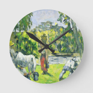 Life in the Fields, c.1875 (oil on canvas) Round Clock