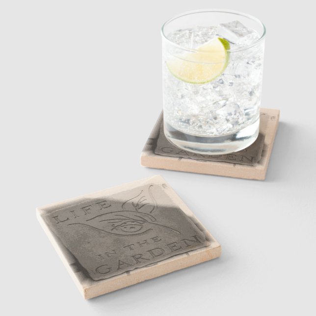 Life in the Garden Stone Coaster (Side)