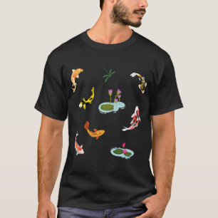 Life in the Pond. Watercolor Fish, Water Lily T-Shirt