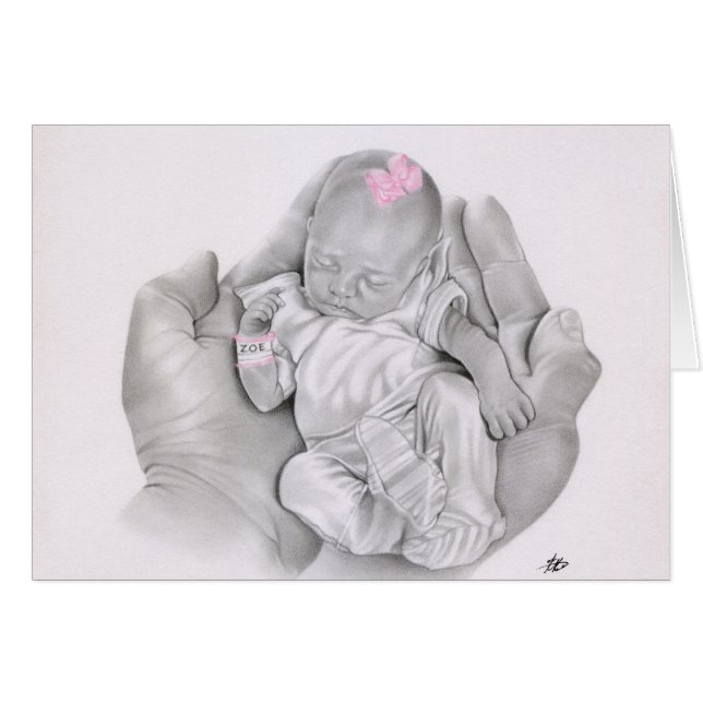 Life in your hands Baby Card (Front Horizontal)