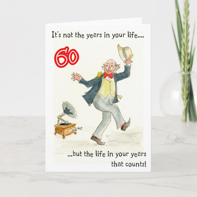 'Life in Your Years' 60th Birthday Card (Front)