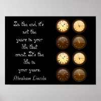 Life in Your Years - Lincoln quote - art print