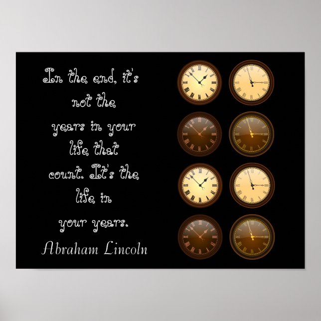 Life in Your Years - Lincoln quote - art print (Front)