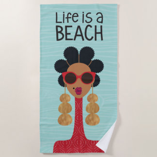 "Life is a Beach" Beach Towel