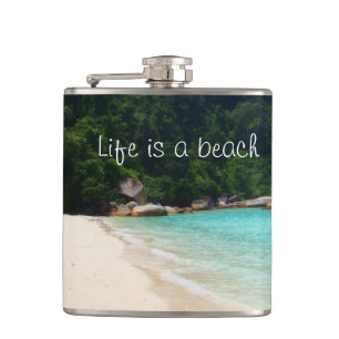 Life is a Beach Hip Flask
