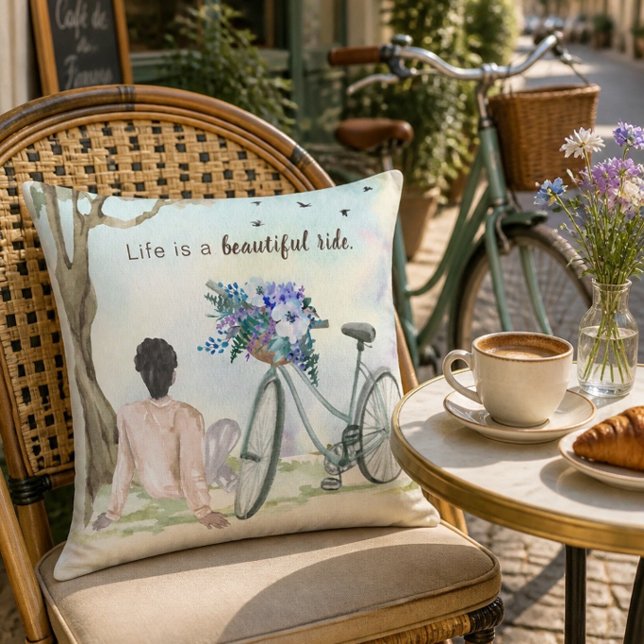 Life is a Beauitful Ride Bicycle  Cushion (Creator Uploaded)