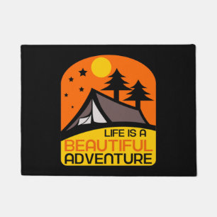 Life is A Beautiful Adventure Camping Doormat