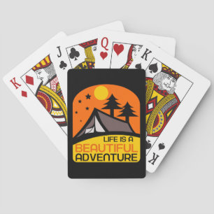 Life is A Beautiful Adventure Camping Playing Cards