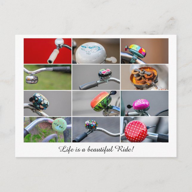 Life is a beautiful ride on a bicycle! postcard (Front)