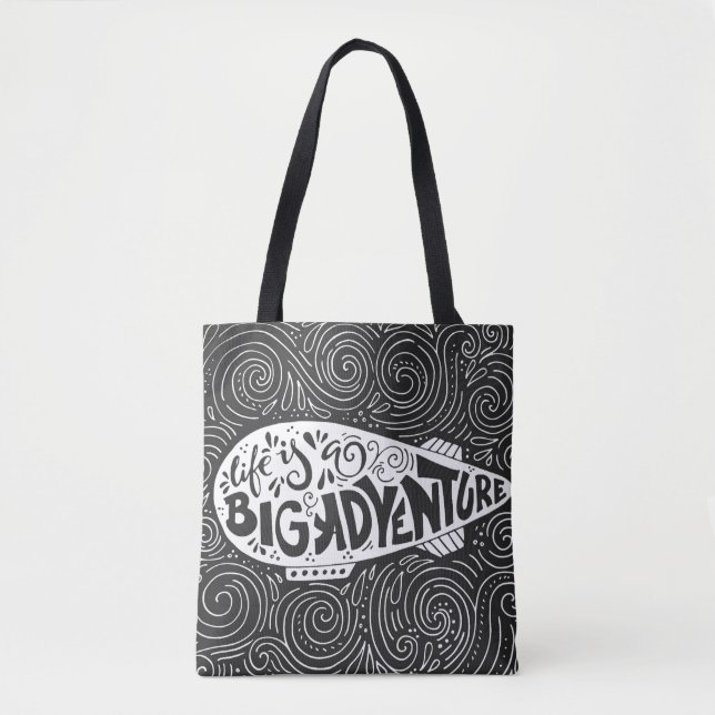 Life Is A Big Adventure Tote Bag (Front)