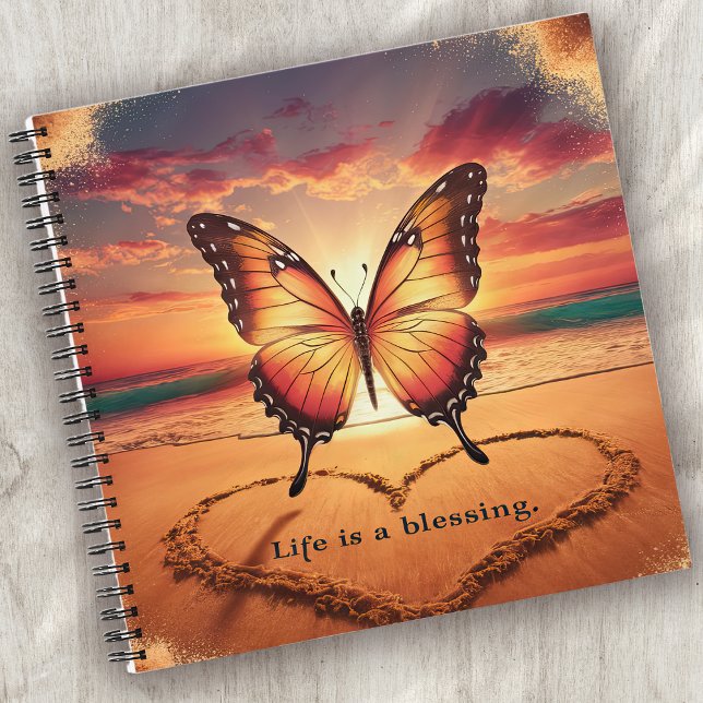 Life is a Blessing Butterfly Beach Notebook (Creator Uploaded)