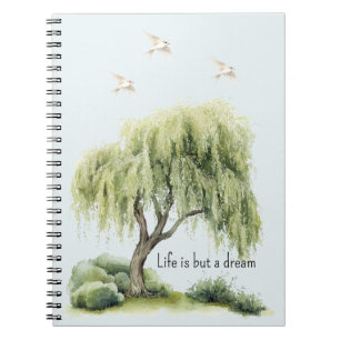 Life is a dream Tree Birds Notebook