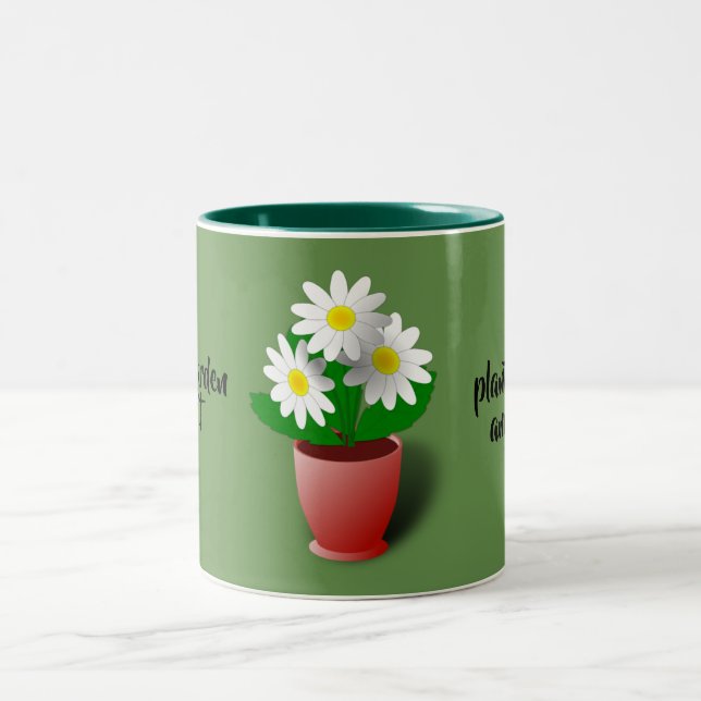 life is a garden Two-Tone coffee mug (Center)