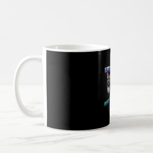 Life is a highway and i'm a deer  coffee mug (Left)
